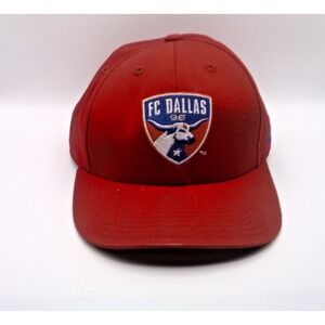 FC Dallas Hat Cap Strap Back Mens Red MLS Soccer Youth Cap Adidas Embroidered